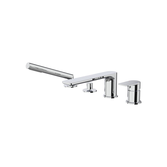 Deck-mounted bathtub mixer, with swivel spout:71401C