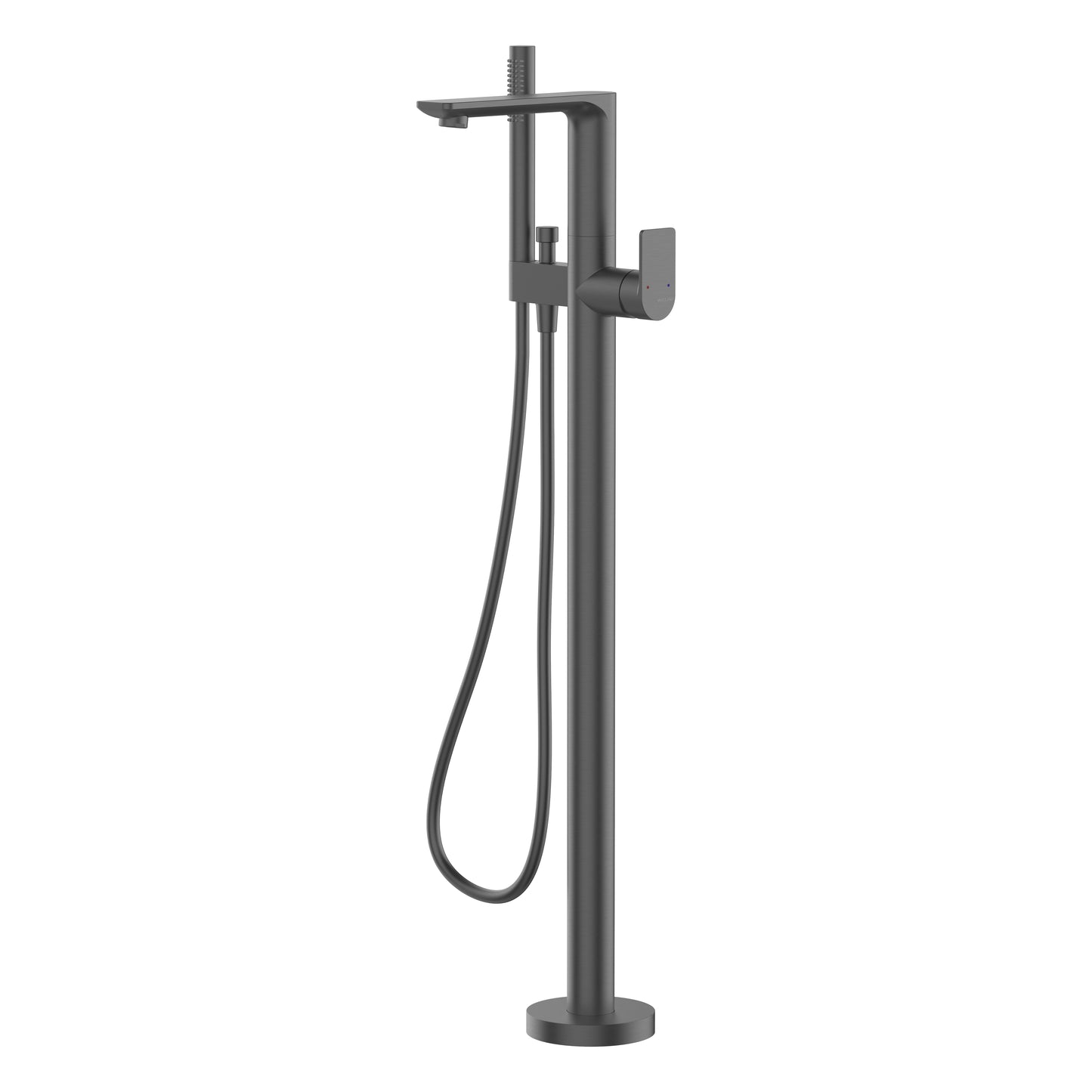 Floor-standing bathtub mixer, with flexible hose and hand shower:72901C